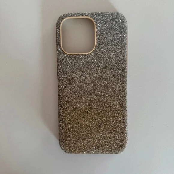 SWAROVSKI- Phone Case- IPhone 15 Pro Max- Crystal- Ombré- Sparkle- Gold- Box - Picture 12 of 16